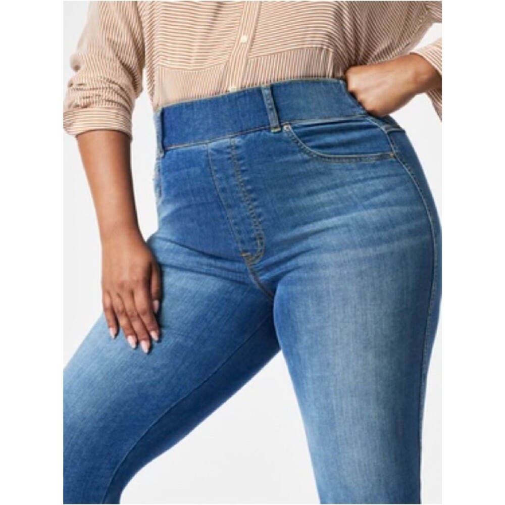 SPANX High-Rise Blue Stretch Cropped Jeans Size 31